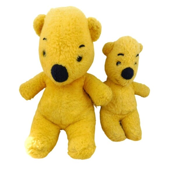 Vintage Sears Disney Winnie the Pooh Plush Set of 2 Haiti El Salvador READ - Picture 1 of 10